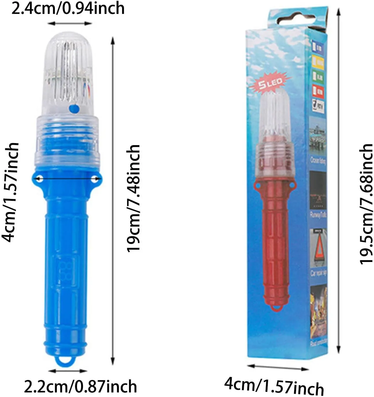 2025 Guard Approved Boat Flares Kit - Auto- Marine Flares for Fishing Boats, Life Rafts & Emergency Signaling (Red)