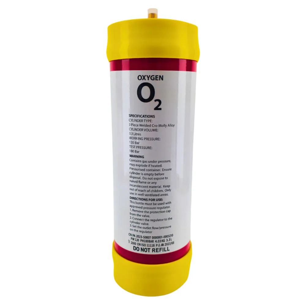 3.3L Oxygen Disposable Gas Cylinder (O2)