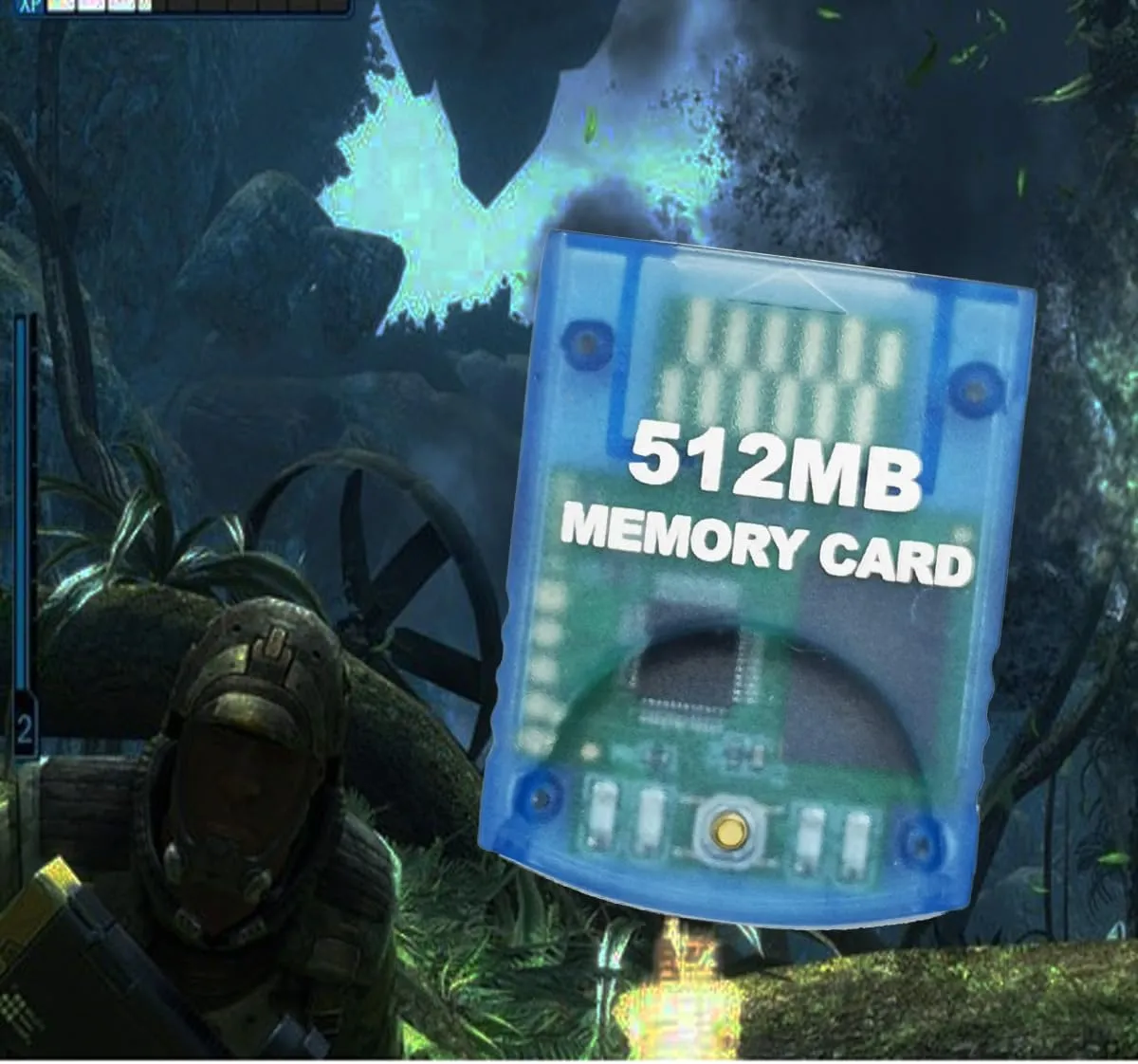 512MB(8192 Blocks) High Speed Gamecube Memory Card, Game Memory Card Compatible for Nintendo Gamecube and Wii Console Accessory Kits - Blue