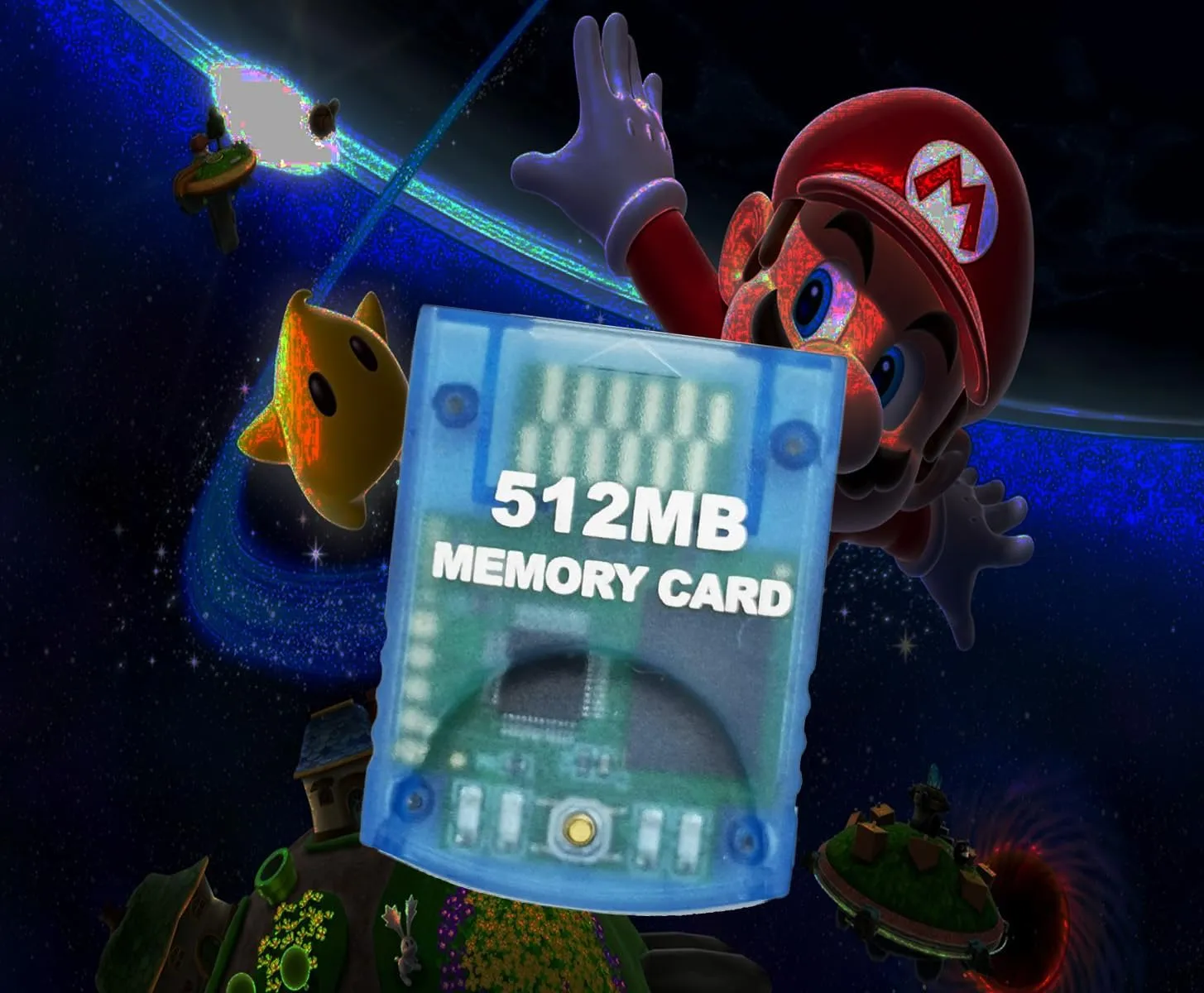 512MB(8192 Blocks) High Speed Gamecube Memory Card, Game Memory Card Compatible for Nintendo Gamecube and Wii Console Accessory Kits - Blue