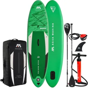 Aqua Marina Breeze 9'9" Inflatable SUP Board Combo 1 / Stand Up Paddle Board Including Pump, Fin, Paddle & Carry Bag