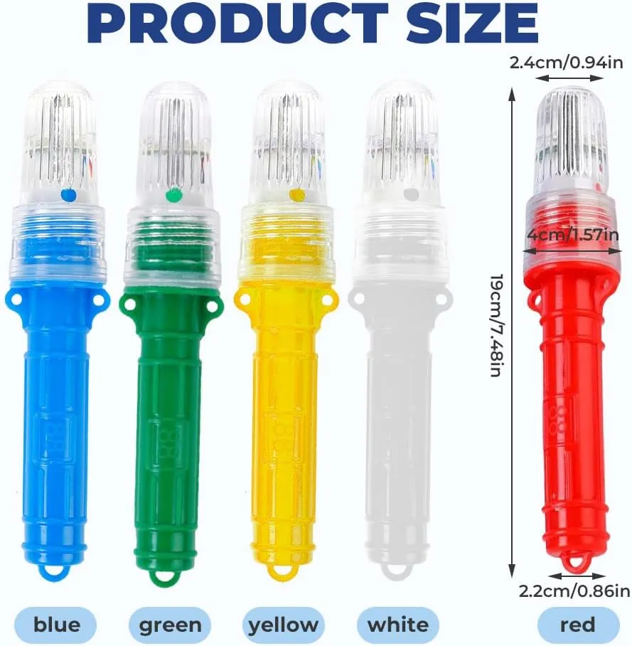 Boat Flares, 2025 New Boat Flares Coast Guard Approved Marine, Waterproof Emergency Signals for Fishing Nets, Buoys, Boats (Red 3Pc)