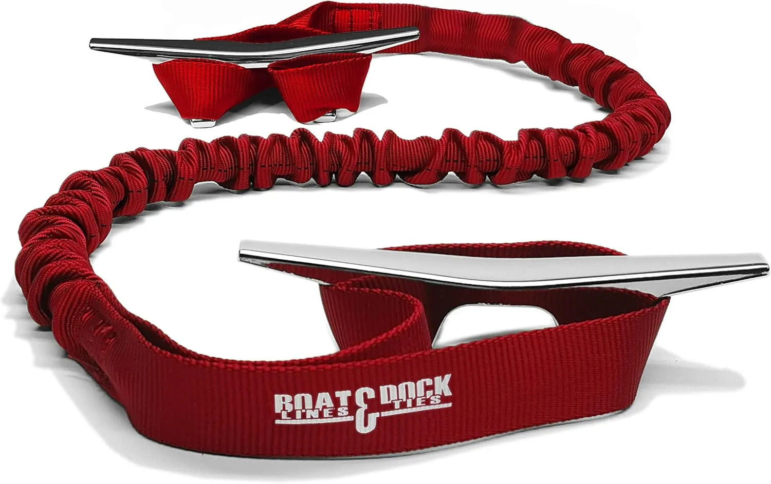 Boat Lines & Dock Ties Boat Dock Tie Bungee Cord, Double 9-Inch Loop Ends, Made in USA, Pack of 2(Red, 36 inch)
