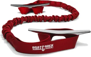 Boat Lines & Dock Ties Boat Dock Tie Bungee Cord, Double 9-Inch Loop Ends, Made in USA, Pack of 2(Red, 36 inch)