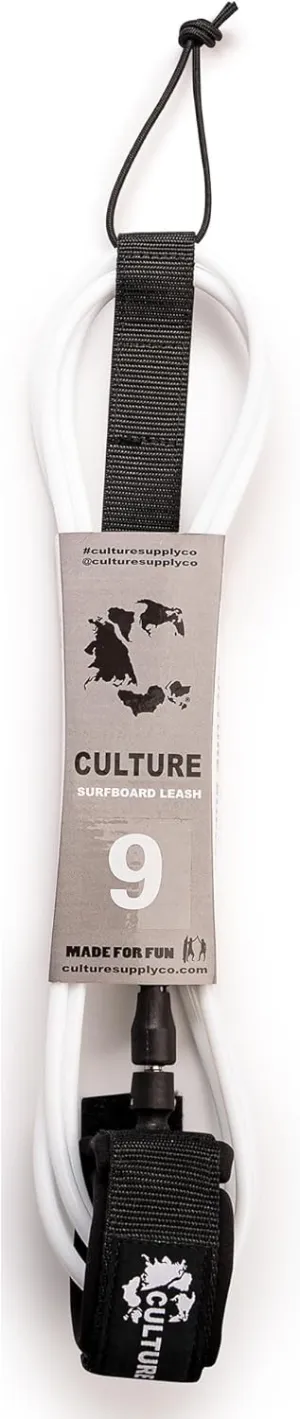 Culture Supply Surfboard Surf Leash (6 Sizes - 5 Colors): 6ft Comp | 6 ft Reg | 7ft | 8ft | 9ft | 10ft