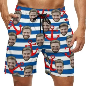 Custom Faces Men's Swim Trunks Quick Dry Beach Shorts Personalized Funny Shorts Customize Your Photo Bathing Suits