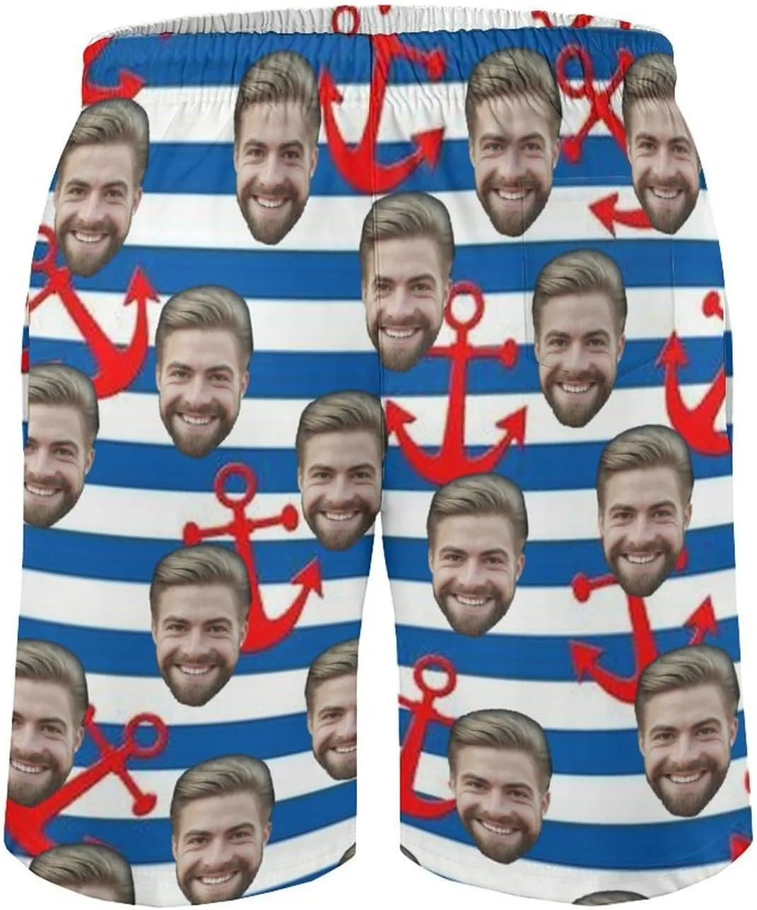 Custom Faces Men's Swim Trunks Quick Dry Beach Shorts Personalized Funny Shorts Customize Your Photo Bathing Suits