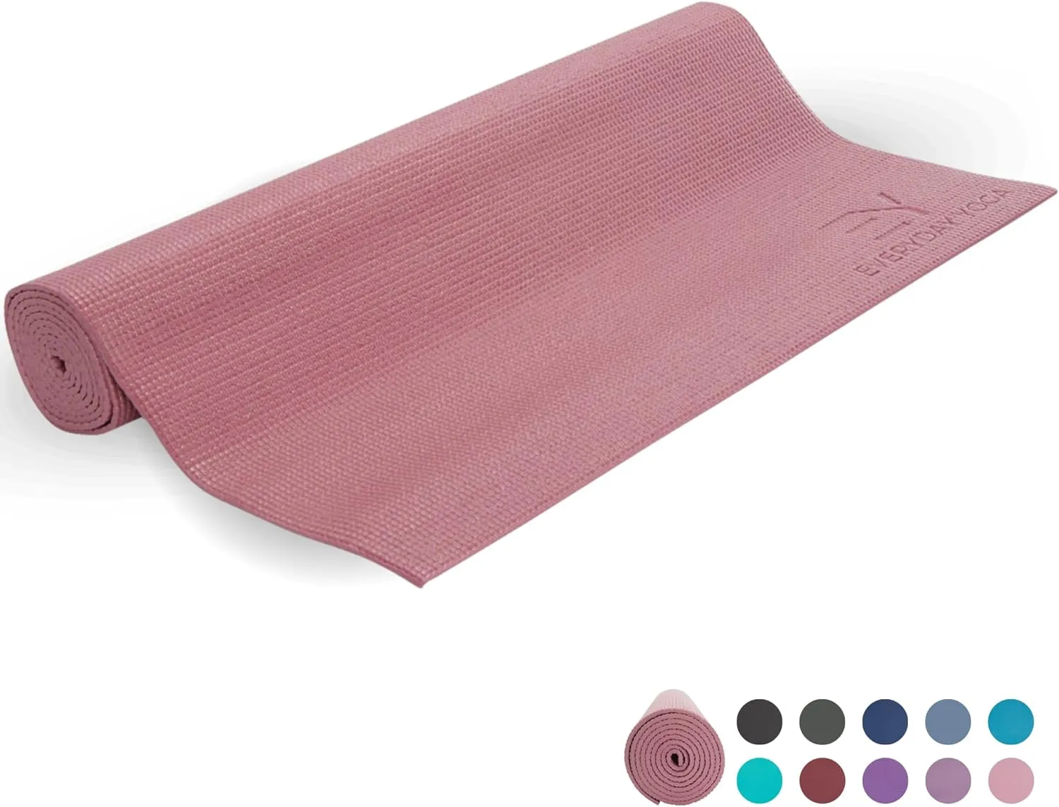 Everyday Yoga Deluxe Mat - 72"L x 24"W Non Slip Exercise Mat, Anti-Tear, 3-5mm Thickness for Yoga, Pilates & Floor Workouts
