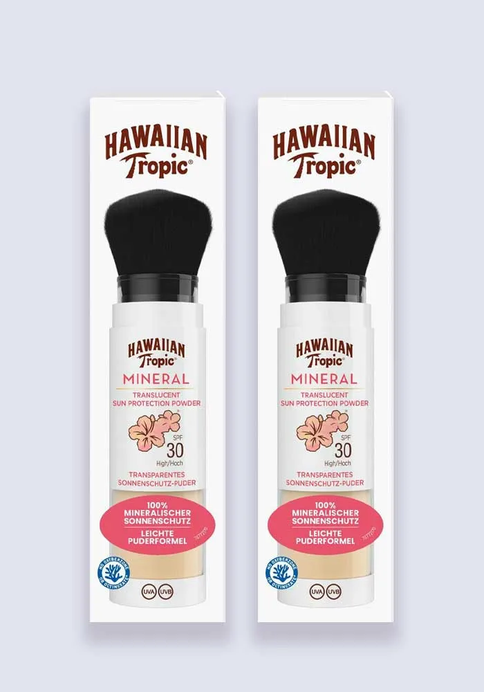 Hawaiian Tropic Mineral Brush SPF 30ml 4.25g 2 Pack Saver