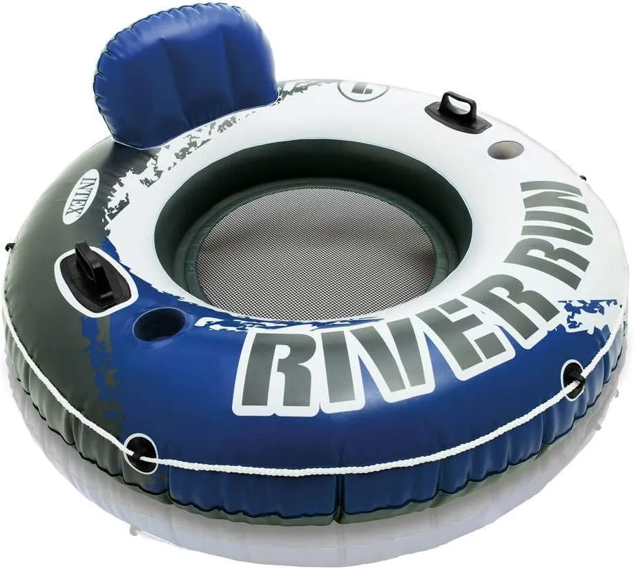 Intex River Run 1 Person Inflatable Floating Tube Lake/Pool/Ocean Raft (8 Pack)