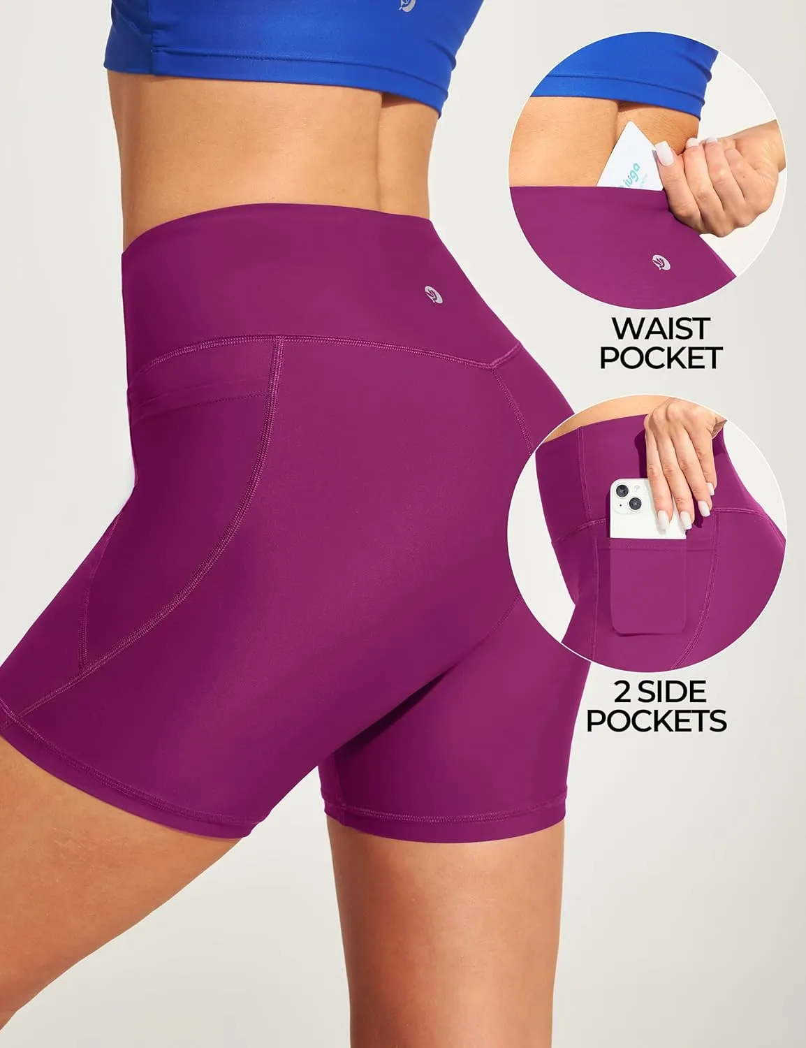 IUGA Womens Swim Shorts Tummy Control Swim Board Shorts UPF 50  Quick Dry Swimsuits Bottoms for Women with Pockets