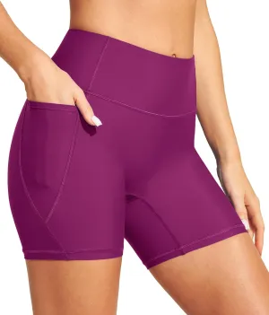 IUGA Womens Swim Shorts Tummy Control Swim Board Shorts UPF 50  Quick Dry Swimsuits Bottoms for Women with Pockets