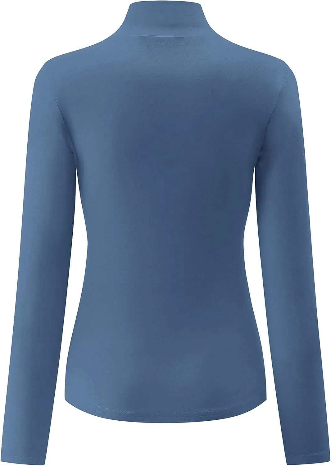 Kindcall Womens Slim Fitted Mock Turtleneck Tops Long Sleeve Lightweight Base Layer Shirts