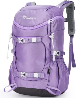 MOUNTAINTOP Small Hiking Backpack 28L Travel Daypack Lightweight for Women for Outdoor Camping, 20.512.26.3 INPurple