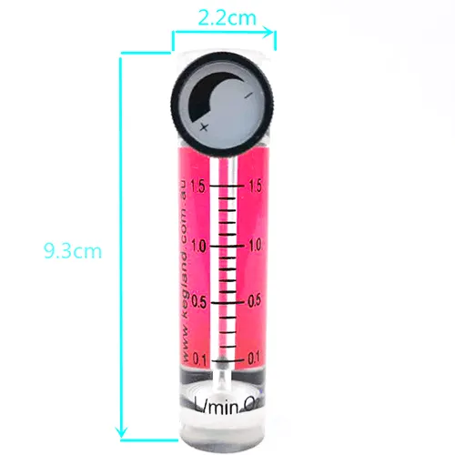 Oxygen flow meter Including duotight - 8mm (5/16) x FFL