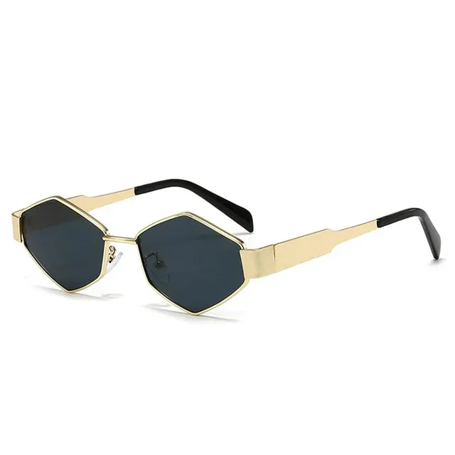 "Frank" Retro Mens Vintage Frame Polygon Sunglasses