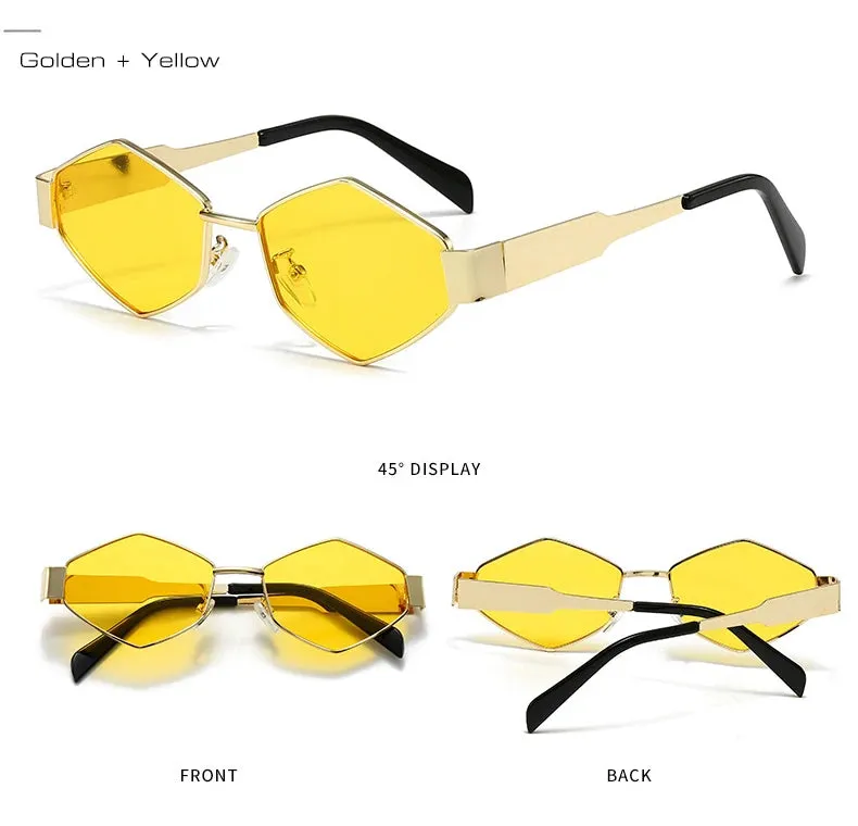 "Frank" Retro Mens Vintage Frame Polygon Sunglasses