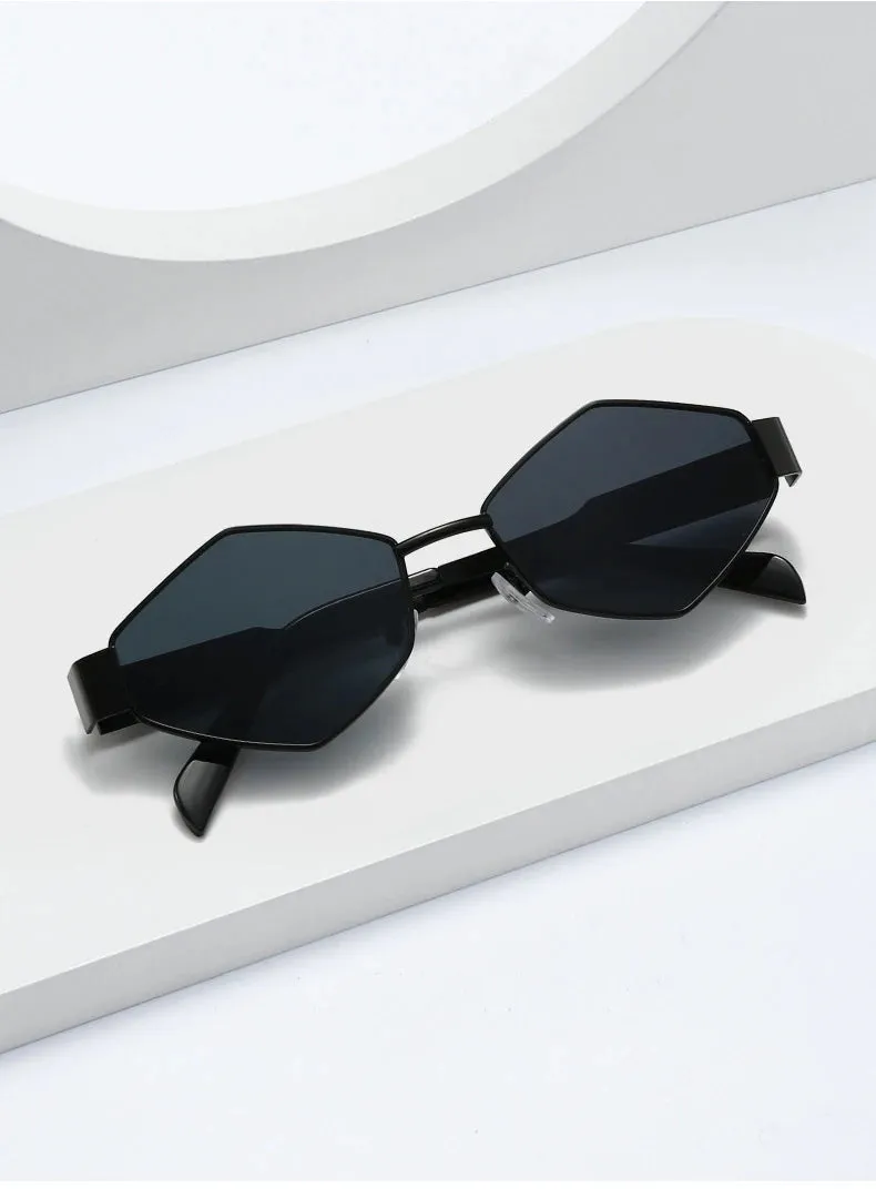 "Frank" Retro Mens Vintage Frame Polygon Sunglasses