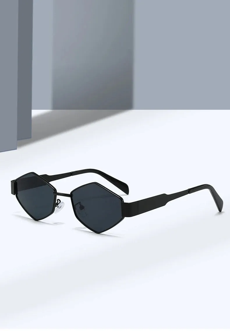"Frank" Retro Mens Vintage Frame Polygon Sunglasses