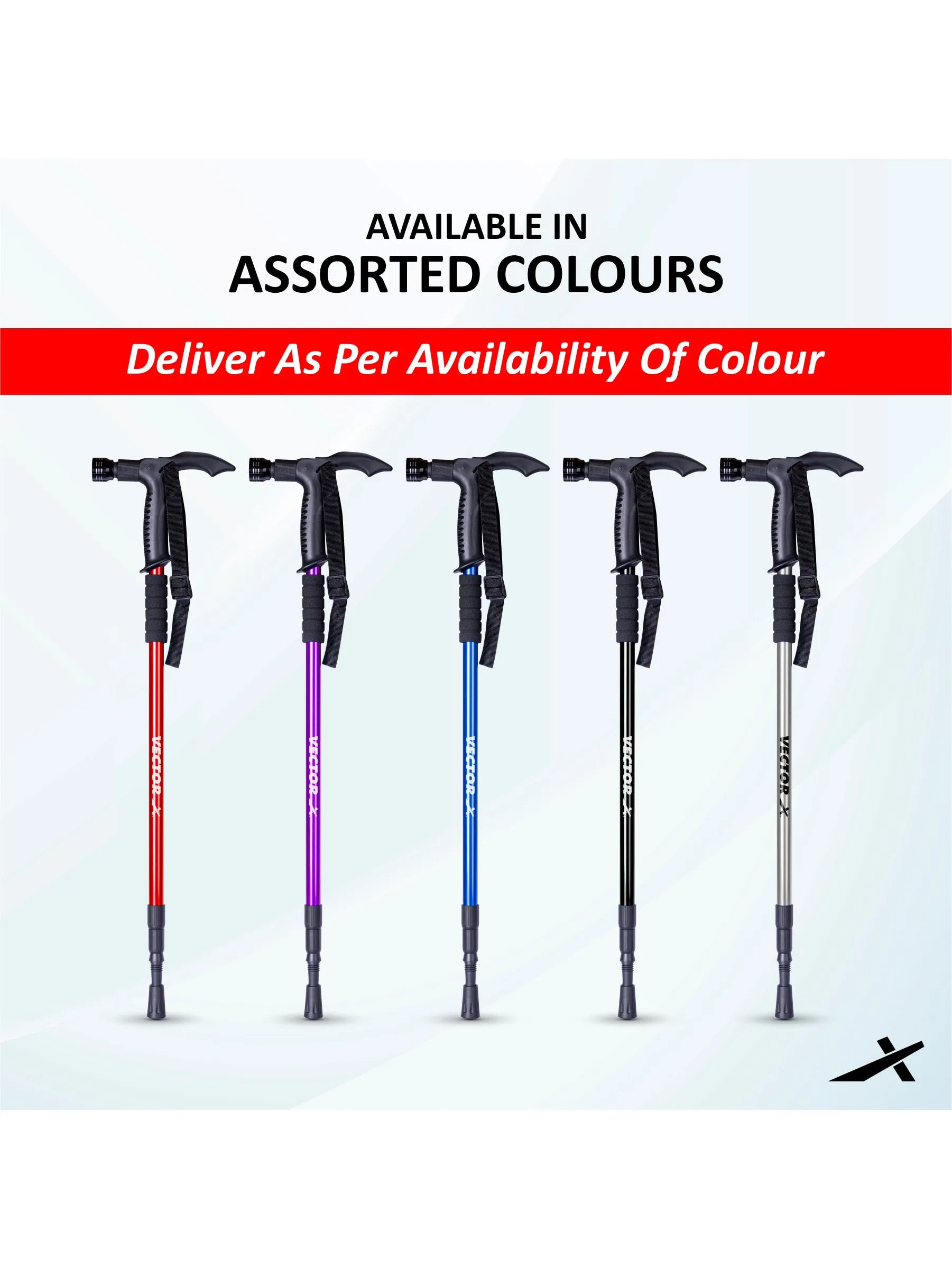 Vector X Trekking Poles Adjustable Hiking or Walking Sticks for Hiking Collapsible Strong