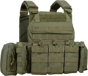WOLFHUNT Tactical Vest for Men - Airsoft Vest with Molle System, Weighted Vest Premium & Modular Gear for Gaming Enthusiasts