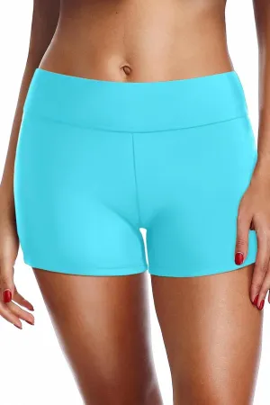 Zmart Women's 3" High Waisted Swim Shorts Full Coverage Swimsuit Bottoms Bathing Suit Boy Shorts